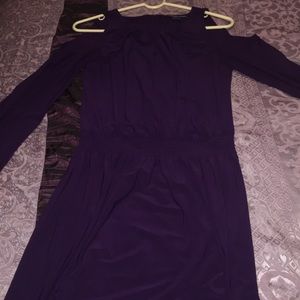 Purple cold shoulder dress by American living
